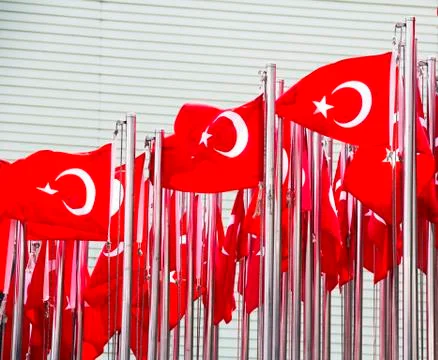Turkish Flags Stock Photos