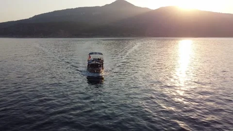 Turkish Gulet at Sunset Video stock 137105248