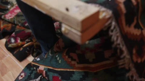 Turkish Handmade carpet Weaving Stock Footage 268755220