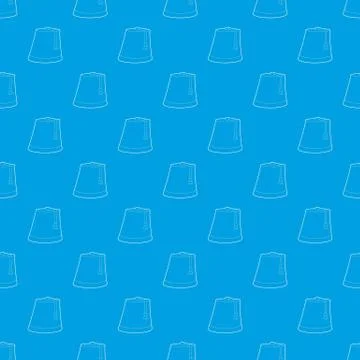 Turkish hat pattern vector seamless blue Stock Illustration