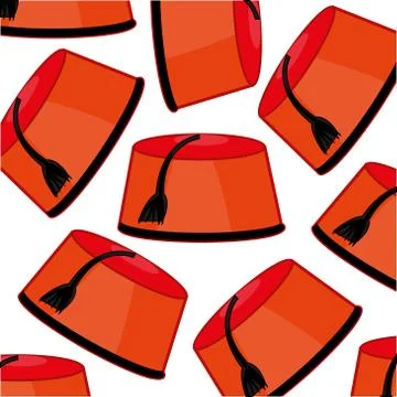 Turkish headdress pattern Stock Illustration