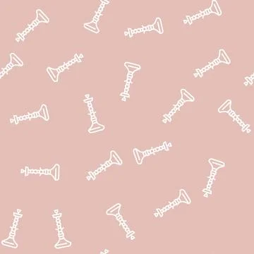 Turkish hookah line seamless pattern Stock Illustration
