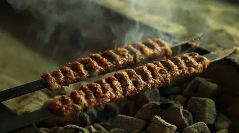 Turkish kebab cooking Stock Footage 65481401
