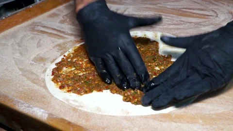 Turkish lahmacun Stock Footage 137944509