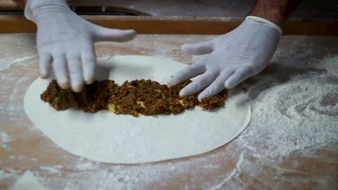 Turkish lahmacun Stock Footage 137946353