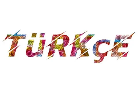 Turkish language text image stock design in colorful style letters Stock Illustration