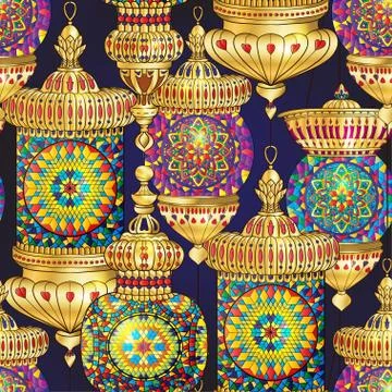 Turkish lantern with mosaic Illustrazione stock