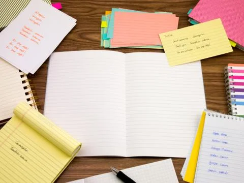 Turkish; Learning New Language Writing Words on the Notebook Foto stock