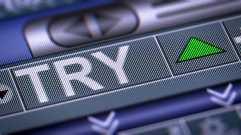 Turkish lira. Up. Looping. Stock Footage 74242574