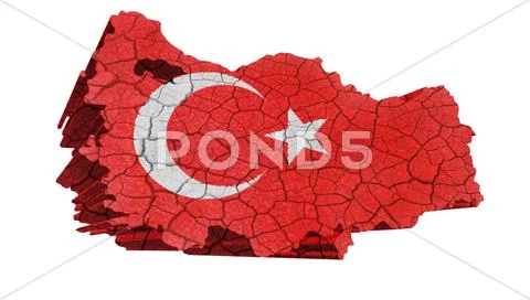 Turkish map Stock Illustration