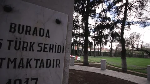Turkish Martyrs Cemetery Stock Footage 336221766