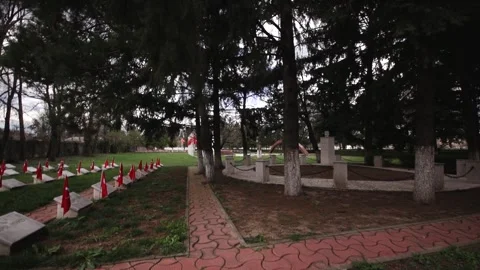 Turkish Martyrs Cemetery Stock Footage 336221926