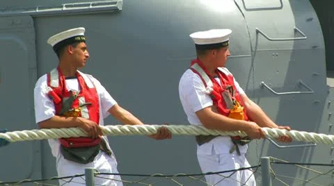 Turkish Navy. Sailors. Stock Footage 8912682