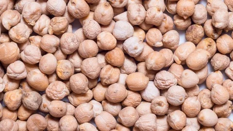Turkish peas close up, textured background Stock Footage 124470286