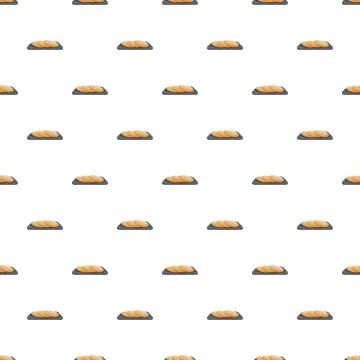 Turkish pide bread seamless pattern illustration Stock Illustration