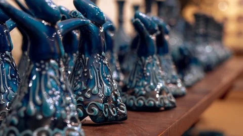 Turkish pottery vase close up Video stock 120481487