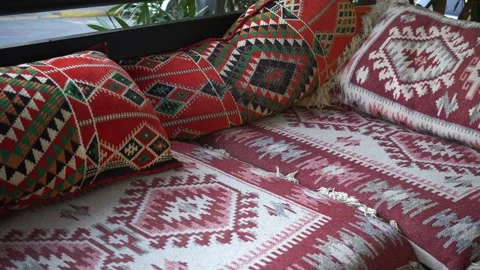 Turkish Sofa Design Slider Shot Stock Footage 139194681