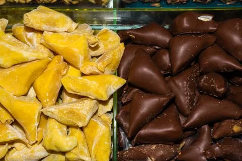 Turkish specific dessert with nuts walnuts and honey, pastry named fistikli m Stock Photos