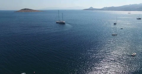 Turkish Style Sailboat Gulet Crusing Stock Footage 86617514