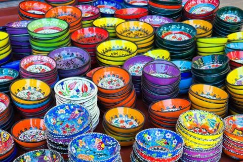 Turkish tea cups Stock Photos