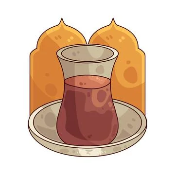 Turkish tea illustration Stock Illustration