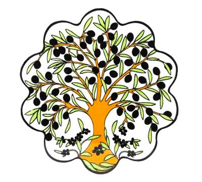 Turkish tile plate - isolated Stock Photos