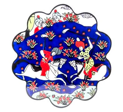 Turkish tile plate - isolated Stock Photos