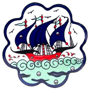 Turkish tile plate - isolated Stock Photos