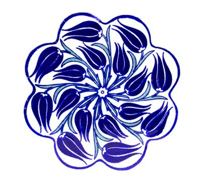 Turkish tile plate - isolated Stock Photos