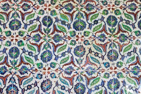 Turkish tiled wall Stock Photos