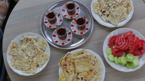 Turkish traditional dinner Stock Footage 67428336