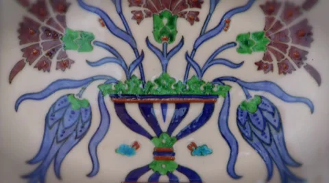 Turkish wall tile background - China, Ceramic glaze 動画素材 36553154