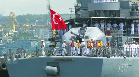 Turkish warship. Видео 5298803