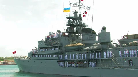 Turkish warship. Stock-Footage 5299131