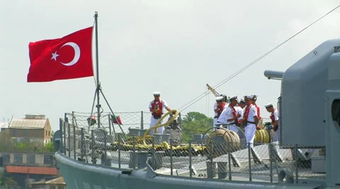 Turkish warship. Stock-Footage 5299133