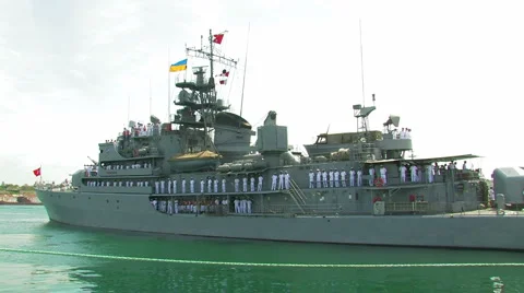 Turkish warship. Stock Footage 5299471