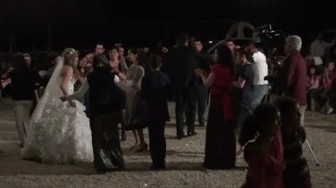Turkish wedding party dancing Stock Footage 12190200