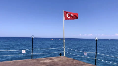 Turkiye flag 스톡 동영상 199093693