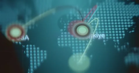Turkiye as hacking target emerging from different countries Stock Footage 322618516