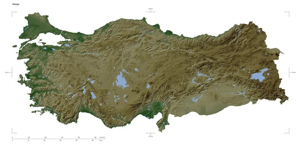 Turkiye shape on white. Pale Stock Illustration