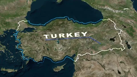 Turkiye (Turkey) Map Animation Stock Footage 273879982