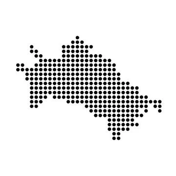 Turkmenistan dotted vector map Stock Illustration