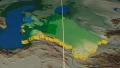 Turkmenistan extruded. Bumps shaded. Graticule. 4k or 4k+ Resolution