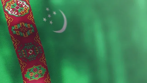Turkmenistan flag animated 스톡 동영상 80597666