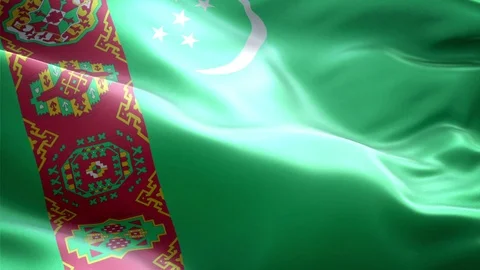 Turkmenistan Flag Stock Footage 116405216