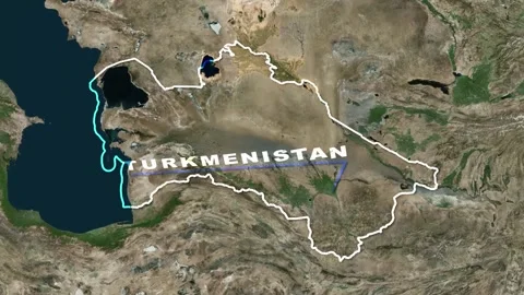 Turkmenistan Map Animation Stock Footage 273879990