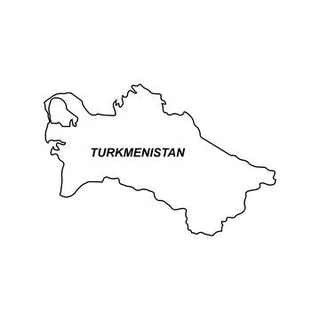Turkmenistan map icon design Stock-Illustration