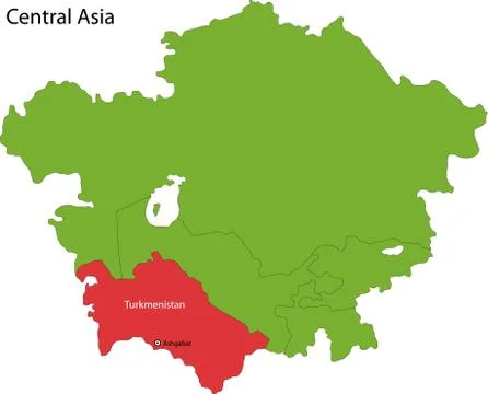 Turkmenistan map Stock Illustration