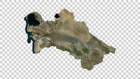 Turkmenistan Map Stock Illustration