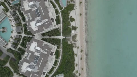 Turks and Caicos Long Bay Beach Resort up Stock Footage